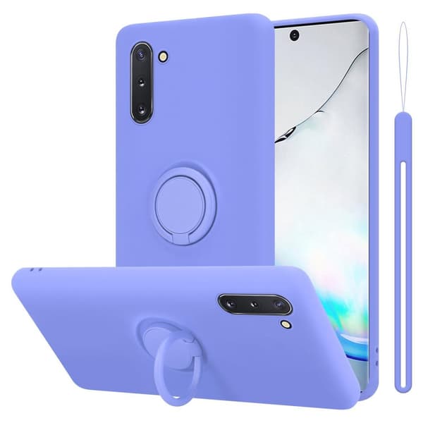 Samsung Galaxy NOTE 10 Suojakotelo Suojakuori joustavasta TPU-silikonista jossa on rengas