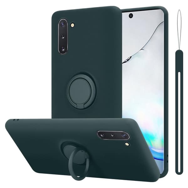 Samsung Galaxy NOTE 10 Suojakotelo Suojakuori joustavasta TPU-silikonista jossa on rengas