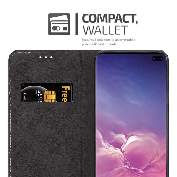 Fordral för Samsung Galaxy S10 PLUS Skal med magnetisk stängning, ståfunktion och kortficka Mobilskydd