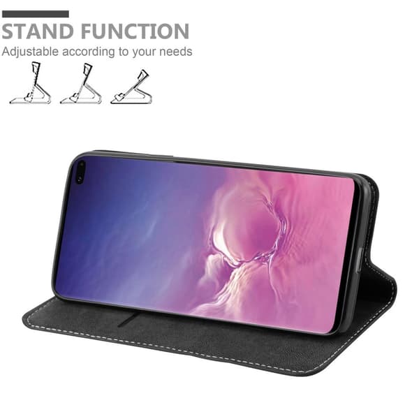 Fordral för Samsung Galaxy S10 PLUS Skal med magnetisk stängning, ståfunktion och kortficka Mobilskydd