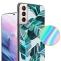 Miniatyrbilde 5 av 11: Deksel til Samsung Galaxy S21 PLUS Lommebokdeskel av TPU-silikon med blomstermønster