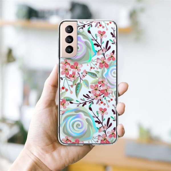 Samsung Galaxy S21 PLUS Etui Cover Blomster ()