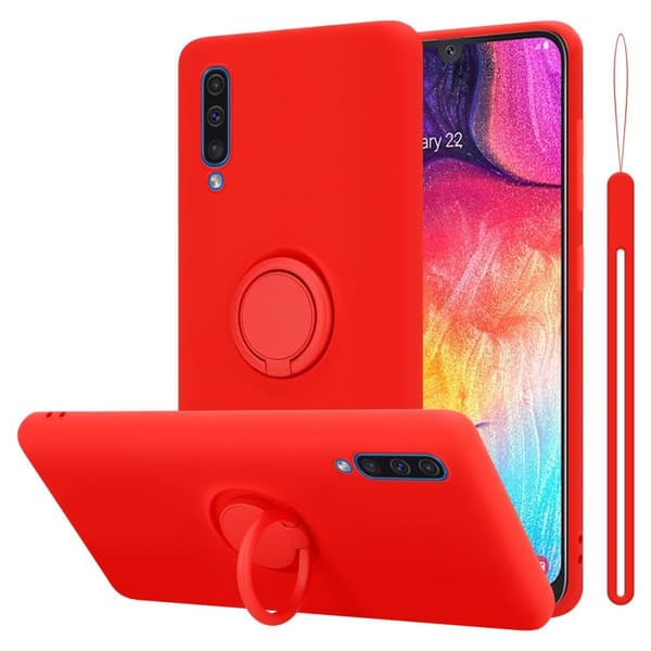 Samsung Galaxy A50 4G / A50s / A30s Suojakotelo Suojakuori joustavasta TPU-silikonista jossa on rengas