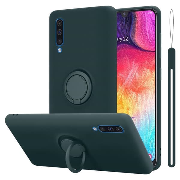 Samsung Galaxy A50 4G / A50s / A30s Suojakotelo Suojakuori joustavasta TPU-silikonista jossa on rengas