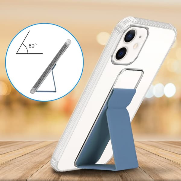 Deksel til iPhone 11 Beskyttelsesdeksel av fleksibelt TPU-silikon med holder og stativfunksjon