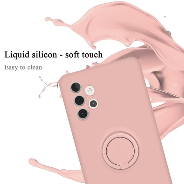 Samsung Galaxy A32 5G Suojakotelo Suojakuori joustavasta TPU-silikonista jossa on rengas