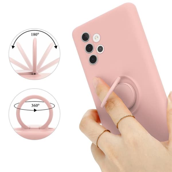 Samsung Galaxy A32 5G Suojakotelo Suojakuori joustavasta TPU-silikonista jossa on rengas