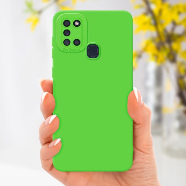 Samsung Galaxy A21s Fodral Skal Case Cover av flexibelt TPU-silikon Bobilskydd