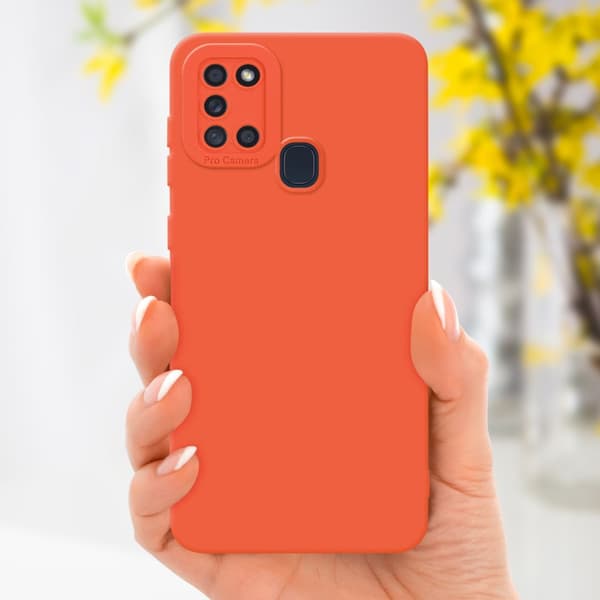 Samsung Galaxy A21s Fodral Skal Case Cover av flexibelt TPU-silikon Bobilskydd