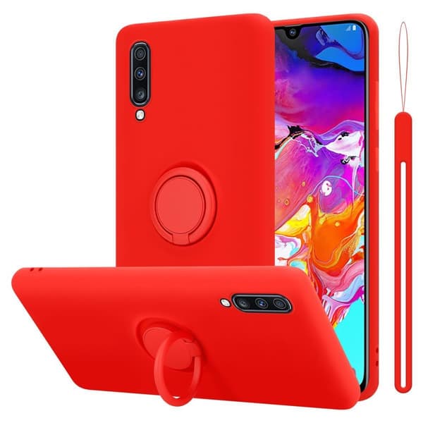 Samsung Galaxy A70 / A70s Suojakotelo Suojakuori joustavasta TPU-silikonista jossa on rengas