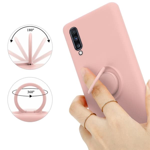 Samsung Galaxy A70 / A70s Suojakotelo Suojakuori joustavasta TPU-silikonista jossa on rengas