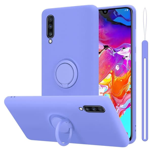 Samsung Galaxy A70 / A70s Suojakotelo Suojakuori joustavasta TPU-silikonista jossa on rengas