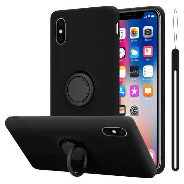 iPhone X / XS Suojakotelo Suojakuori joustavasta TPU-silikonista jossa on rengas