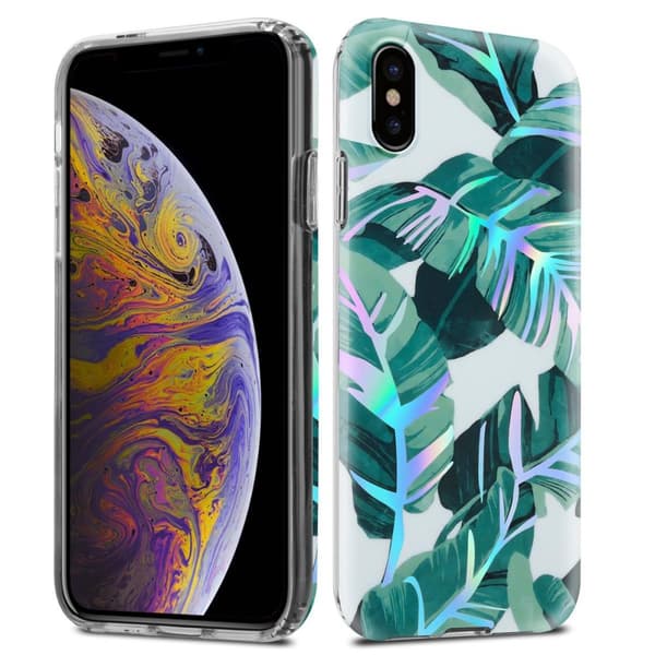 iPhone XS MAX Skal Fodral av TPU-silikon med blommönster Mobilskydd