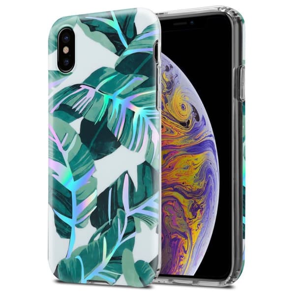 iPhone XS MAX Skal Fodral av TPU-silikon med blommönster Mobilskydd