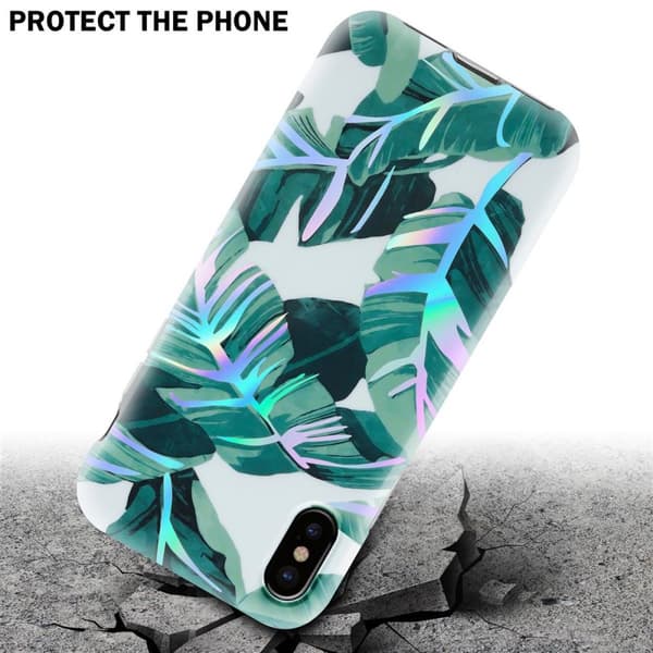 Deksel til iPhone XS MAX Lommebokdeskel av TPU-silikon med blomstermønster