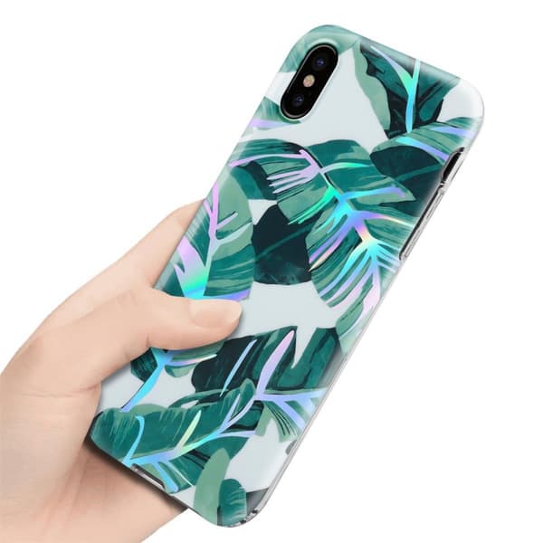 Deksel til iPhone XS MAX Lommebokdeskel av TPU-silikon med blomstermønster