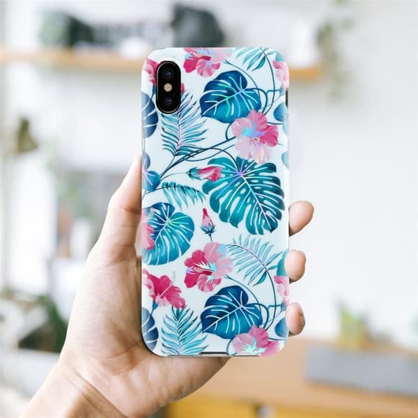Deksel til iPhone XS MAX Lommebokdeskel av TPU-silikon med blomstermønster