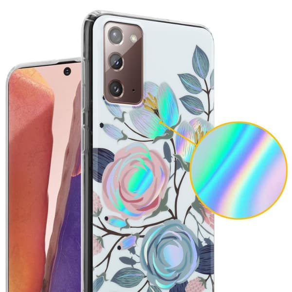 Samsung Galaxy NOTE 20 Suojakotelo TPU-silikonista valmistettu suojakuori jossa on kukkakuvioinen kuvio