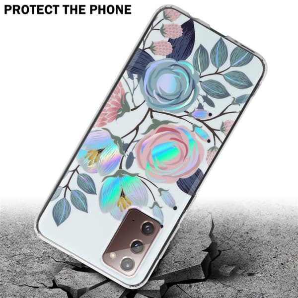 Samsung Galaxy NOTE 20 Suojakotelo TPU-silikonista valmistettu suojakuori jossa on kukkakuvioinen kuvio