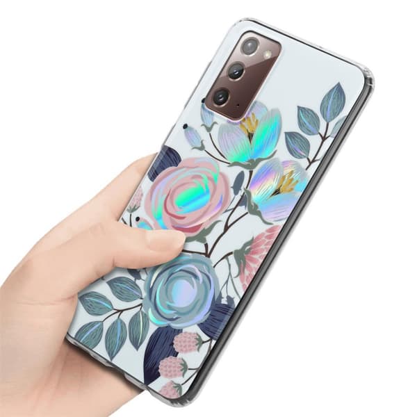 Samsung Galaxy NOTE 20 Suojakotelo TPU-silikonista valmistettu suojakuori jossa on kukkakuvioinen kuvio