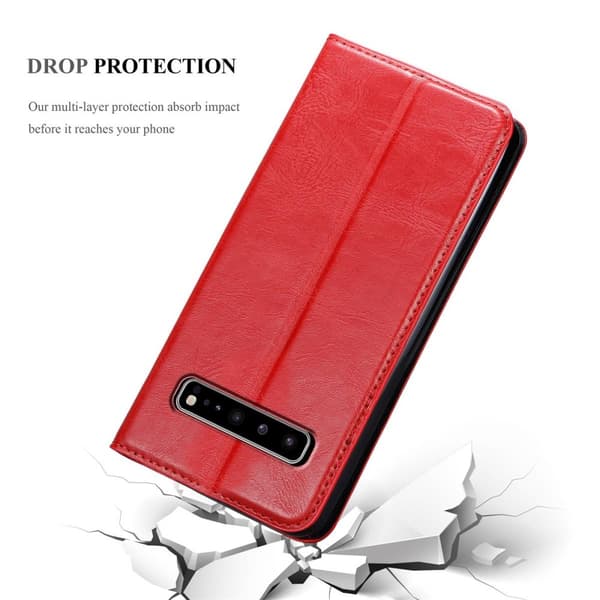Samsung Galaxy S10 5G Suojakotelo Suojakuori Lompakkokotelo Matkapuhelinkotelo jossa magneettisuljenta, jalusta-toiminto ja korttitasku
