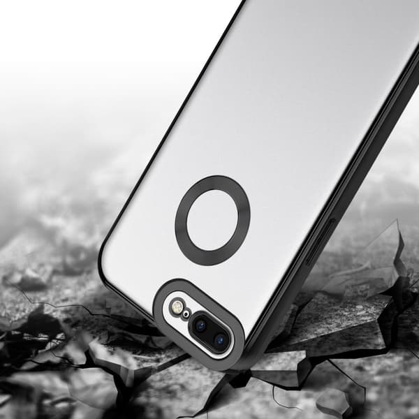 iPhone 7 PLUS / 7S PLUS / 8 PLUS Skal Fodral av flexibelt TPU-silikon med Chrome-applikation Mobilskydd