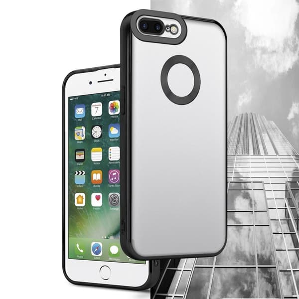 Deksel til iPhone 7 PLUS / 7S PLUS / 8 PLUS Beskyttelsesdeksel av fleksibelt TPU-silikon med kromapplikasjon