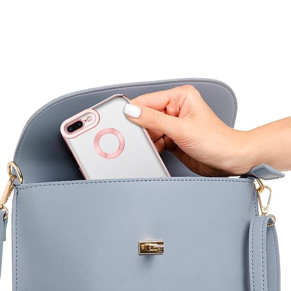iPhone 7 PLUS / 7S PLUS / 8 PLUS Skal Fodral av flexibelt TPU-silikon med Chrome-applikation Mobilskydd