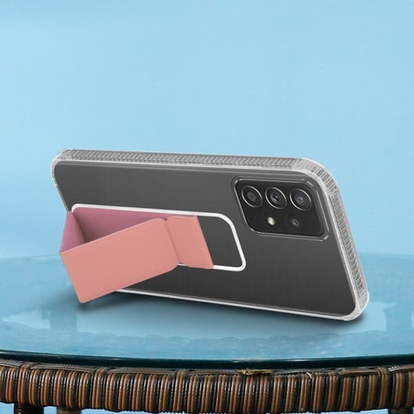 Deksel til Samsung Galaxy A52 (4G / 5G) / A52s Beskyttelsesdeksel av fleksibelt TPU-silikon med holder og stativfunksjon