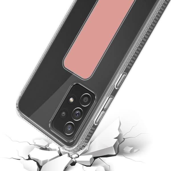Samsung Galaxy A52 (4G / 5G) / A52s Suojakuori Suojakotelo valmistettu joustavasta TPU-silikonista jossa on pidike ja jalusta-toiminto