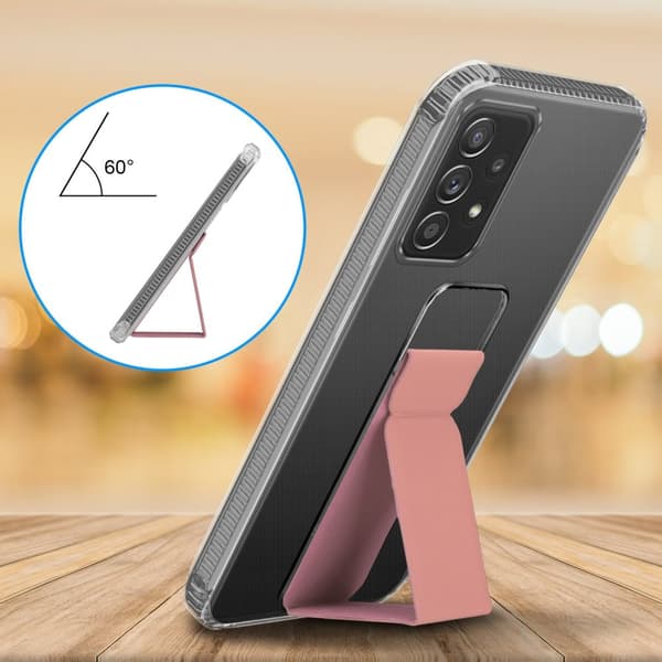 Samsung Galaxy A52 (4G / 5G) / A52s Suojakuori Suojakotelo valmistettu joustavasta TPU-silikonista jossa on pidike ja jalusta-toiminto