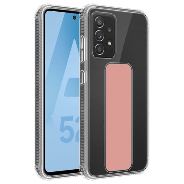 Samsung Galaxy A52 (4G / 5G) / A52s Suojakuori Suojakotelo valmistettu joustavasta TPU-silikonista jossa on pidike ja jalusta-toiminto