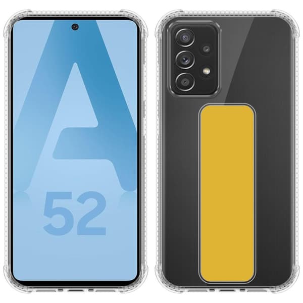 Samsung Galaxy A52 (4G / 5G) / A52s Suojakuori Suojakotelo valmistettu joustavasta TPU-silikonista jossa on pidike ja jalusta-toiminto