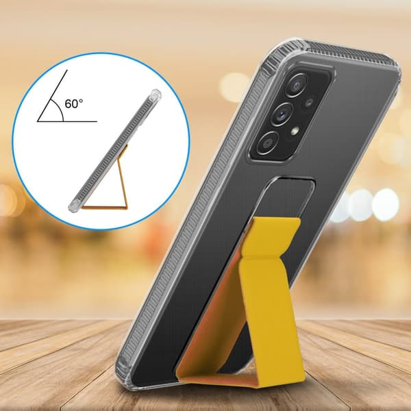Samsung Galaxy A52 (4G / 5G) / A52s Suojakuori Suojakotelo valmistettu joustavasta TPU-silikonista jossa on pidike ja jalusta-toiminto