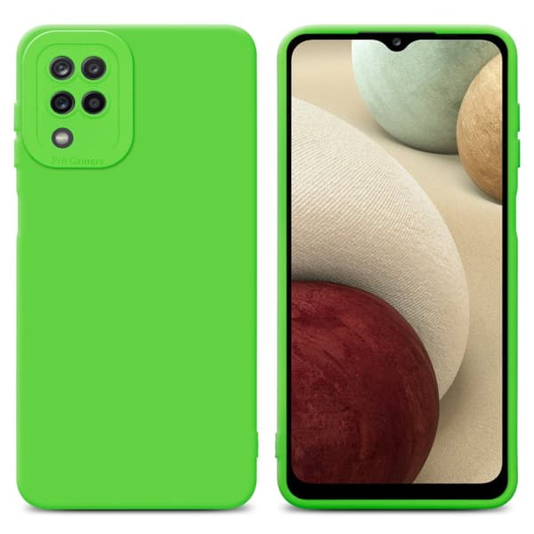 Samsung Galaxy A12 / M12 Suojakuori Suojakotelo valmistettu joustavasta TPU-silikonista FLUID VIHREÄ