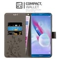 Pikkukuva 2 / 7: Honor 9 LITE Suojakotelo Suojakuori Lompakkokotelo Matkapuhelinkotelo Kukat jossa on magneettisuljenta, jalusta-toiminto ja korttipaikat