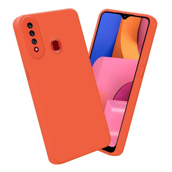 Samsung Galaxy A20s Fodral Skal Case Cover av flexibelt TPU-silikon Bobilskydd