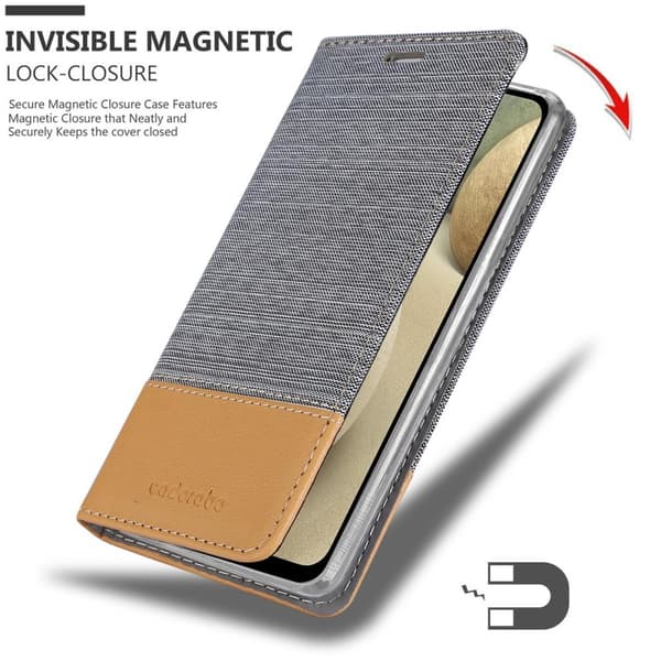 Deksel til Samsung Galaxy A12 / M12 Lommebokdeksel med magnetisk lukking, stativfunksjon og kortlomme