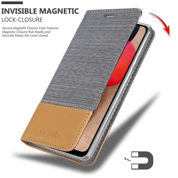 Samsung Galaxy A02s Skal Plånboksfodral med magnetisk stängning, ståfunktion och kortficka