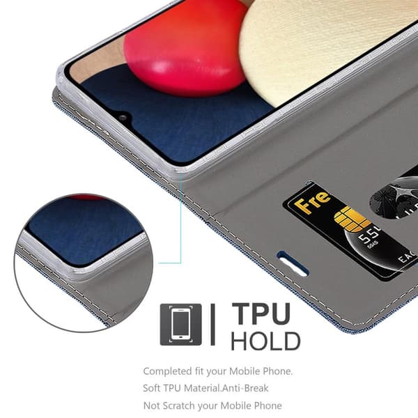 Samsung Galaxy A02s Suojakotelo Suojakuori Lompakkokotelo Matkapuhelinkotelo jossa magneettisuljenta, jalusta-toiminto ja korttitasku