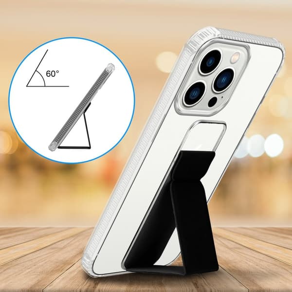 iPhone 12 / 12 PRO Skal Fodral Mobilskydd Skyddsfodral Case Cover av flexibelt TPU-silikon med hållare och stativfunktion