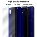 Miniatyrbild 7 av 7: Samsung Galaxy A10 / M10 Skal Fodral Case Cover Randigt utseende i TPU-silikon och baksida i härdat glas Skyddsfodral