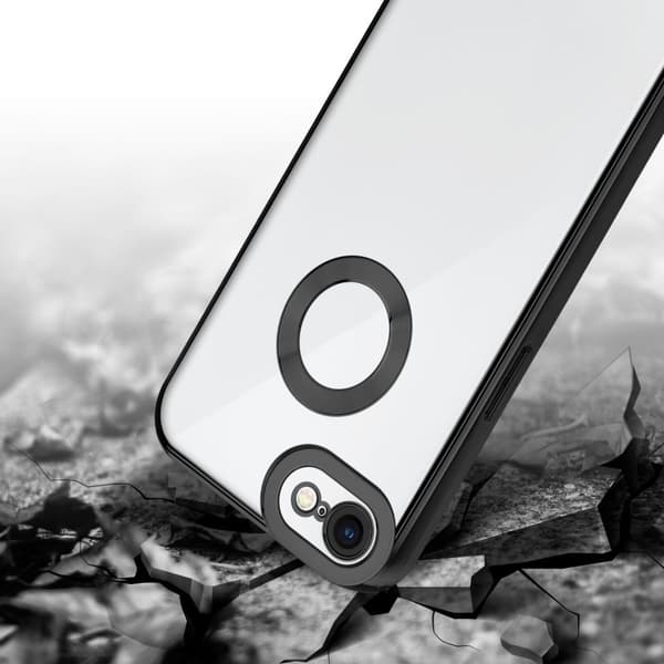 iPhone 7 / 7S / 8 / SE 2020 Skal Fodral av flexibelt TPU-silikon med Chrome-applikation Mobilskydd
