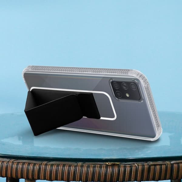 Samsung Galaxy A71 4G Skal Fodral Mobilskydd Skyddsfodral Case Cover av flexibelt TPU-silikon med hållare och stativfunktion