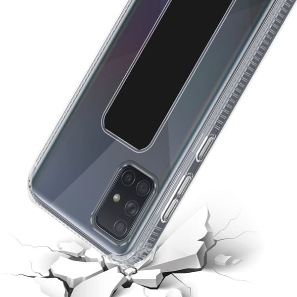 Samsung Galaxy A71 4G Skal Fodral Mobilskydd Skyddsfodral Case Cover av flexibelt TPU-silikon med hållare och stativfunktion