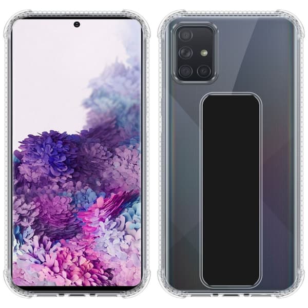 Samsung Galaxy A71 4G Skal Fodral Mobilskydd Skyddsfodral Case Cover av flexibelt TPU-silikon med hållare och stativfunktion
