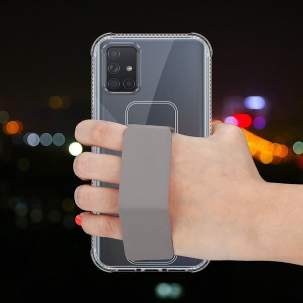 Samsung Galaxy A71 4G Skal Fodral Mobilskydd Skyddsfodral Case Cover av flexibelt TPU-silikon med hållare och stativfunktion