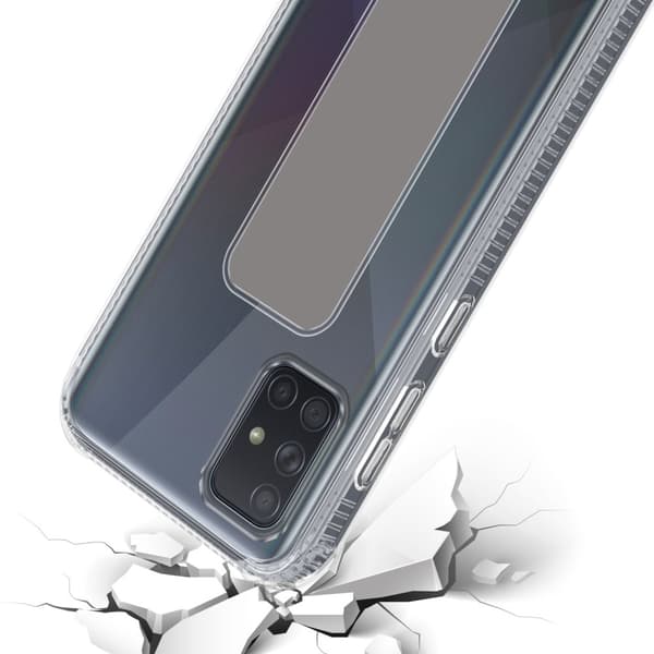 Samsung Galaxy A71 4G Skal Fodral Mobilskydd Skyddsfodral Case Cover av flexibelt TPU-silikon med hållare och stativfunktion