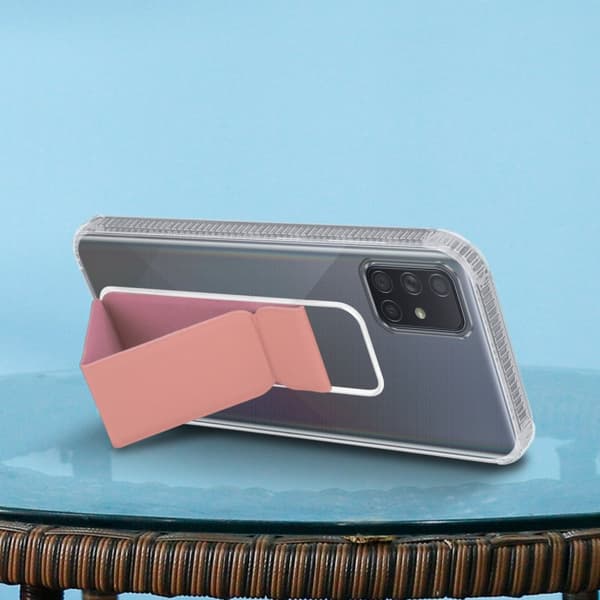Samsung Galaxy A71 4G Skal Fodral Mobilskydd Skyddsfodral Case Cover av flexibelt TPU-silikon med hållare och stativfunktion